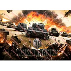 Вафельна картинка Танки 023